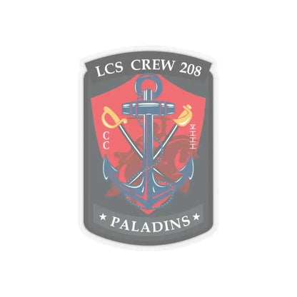 LCS CREW 208 (U.S. Navy) STICKER Vinyl Kiss-Cut Decal 4 Inch Transparent - The Sticker Space