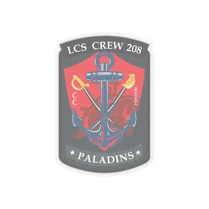 LCS CREW 208 (U.S. Navy) STICKER Vinyl Kiss-Cut Decal 6 Inch Transparent - The Sticker Space