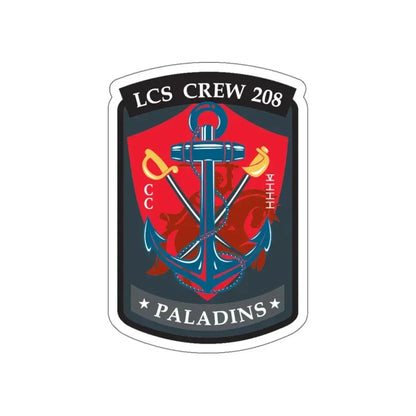LCS CREW 208 (U.S. Navy) STICKER Vinyl Kiss-Cut Decal 6 Inch White - The Sticker Space