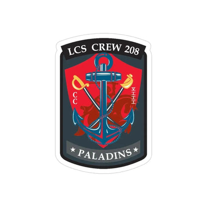 LCS CREW 208 (U.S. Navy) Transparent STICKER Die-Cut Vinyl Decal 3 Inch Transparent - The Sticker Space