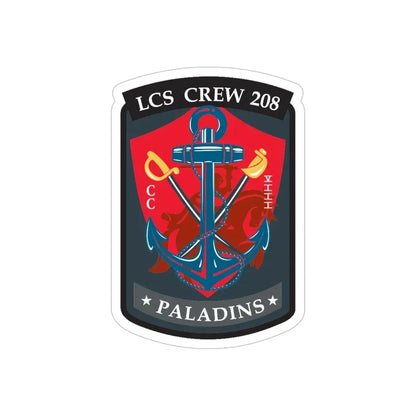 LCS CREW 208 (U.S. Navy) Transparent STICKER Die-Cut Vinyl Decal 5 Inch Transparent - The Sticker Space