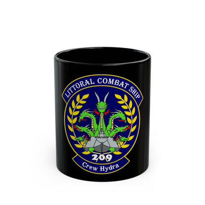 LCS Littoral Combat Ship Crew Hydra (U.S. Navy) Black Coffee Mug-11oz-The Sticker Space