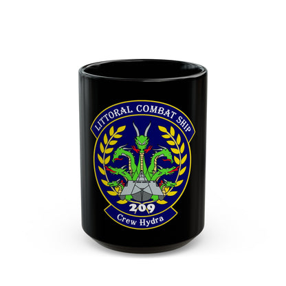 LCS Littoral Combat Ship Crew Hydra (U.S. Navy) Black Coffee Mug-15oz-The Sticker Space