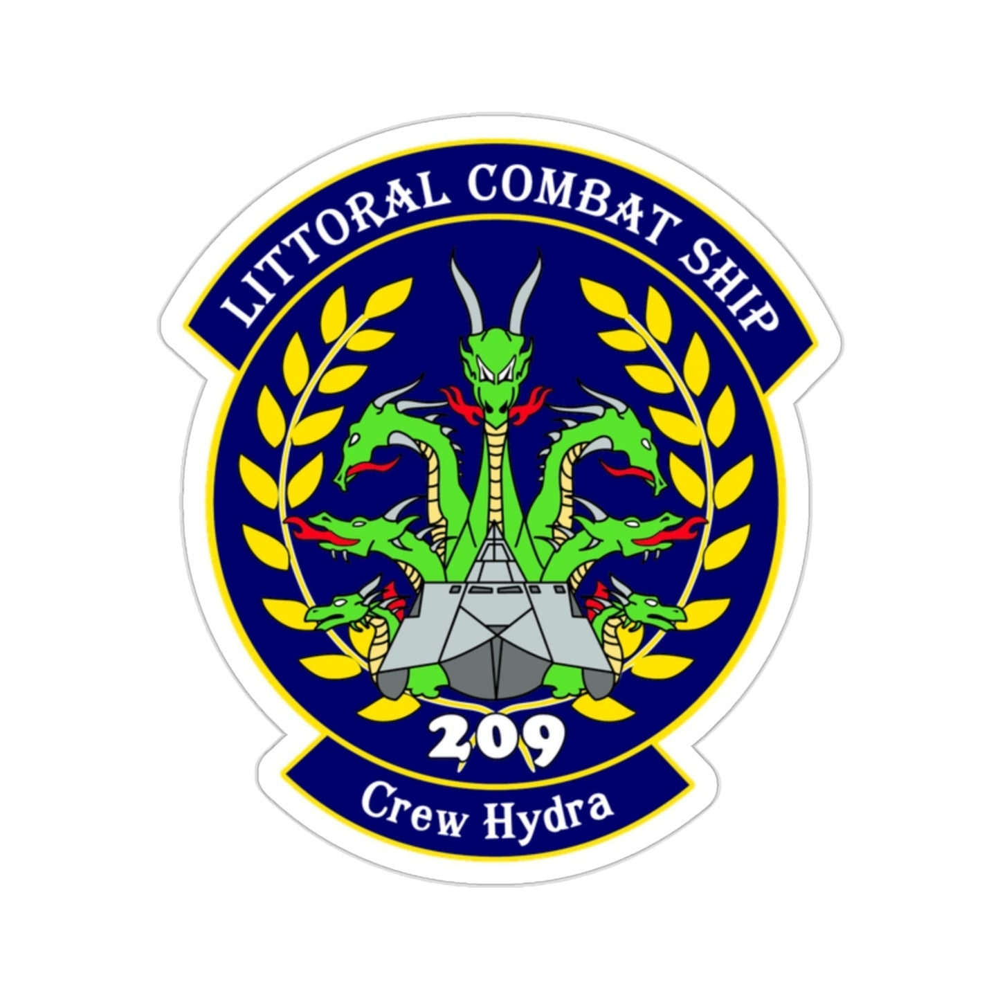 LCS Littoral Combat Ship Crew Hydra (U.S. Navy) STICKER Vinyl Die-Cut Decal-2 Inch-The Sticker Space