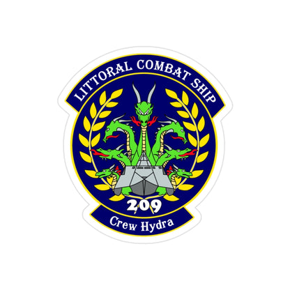 LCS Littoral Combat Ship Crew Hydra (U.S. Navy) Transparent STICKER Die-Cut Vinyl Decal-2 Inch-The Sticker Space