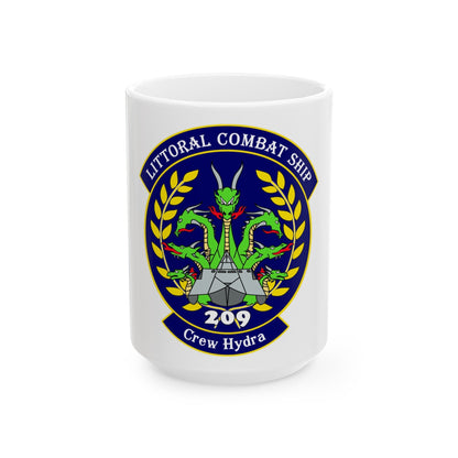 LCS Littoral Combat Ship Crew Hydra (U.S. Navy) White Coffee Mug-15oz-The Sticker Space