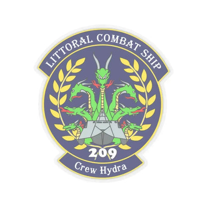 LCS Littoral Combat Ship Crew Hydra (U.S. Navy) STICKER Vinyl Kiss-Cut Decal 2 Inch Transparent - The Sticker Space
