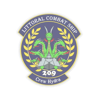 LCS Littoral Combat Ship Crew Hydra (U.S. Navy) STICKER Vinyl Kiss-Cut Decal 3 Inch Transparent - The Sticker Space