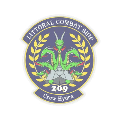 LCS Littoral Combat Ship Crew Hydra (U.S. Navy) STICKER Vinyl Kiss-Cut Decal 4 Inch Transparent - The Sticker Space