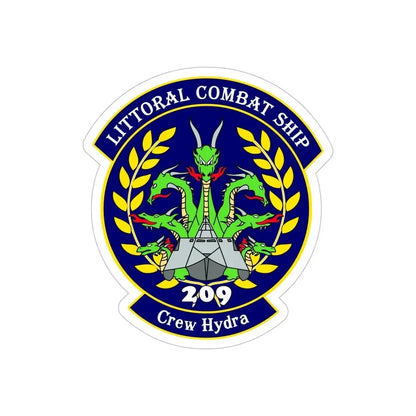 LCS Littoral Combat Ship Crew Hydra (U.S. Navy) Transparent STICKER Die-Cut Vinyl Decal 6 Inch Transparent - The Sticker Space