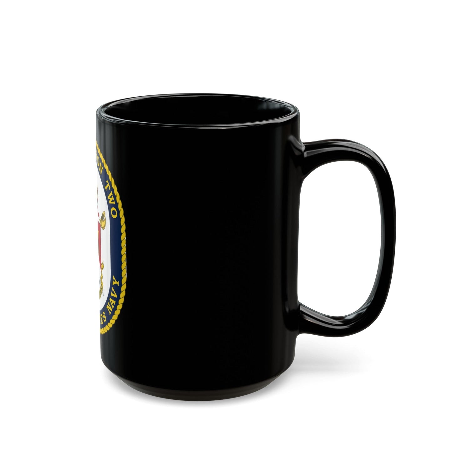 LCS Littoral Combat Ship LCS Squadron TWO (U.S. Navy) Black Coffee Mug-The Sticker Space