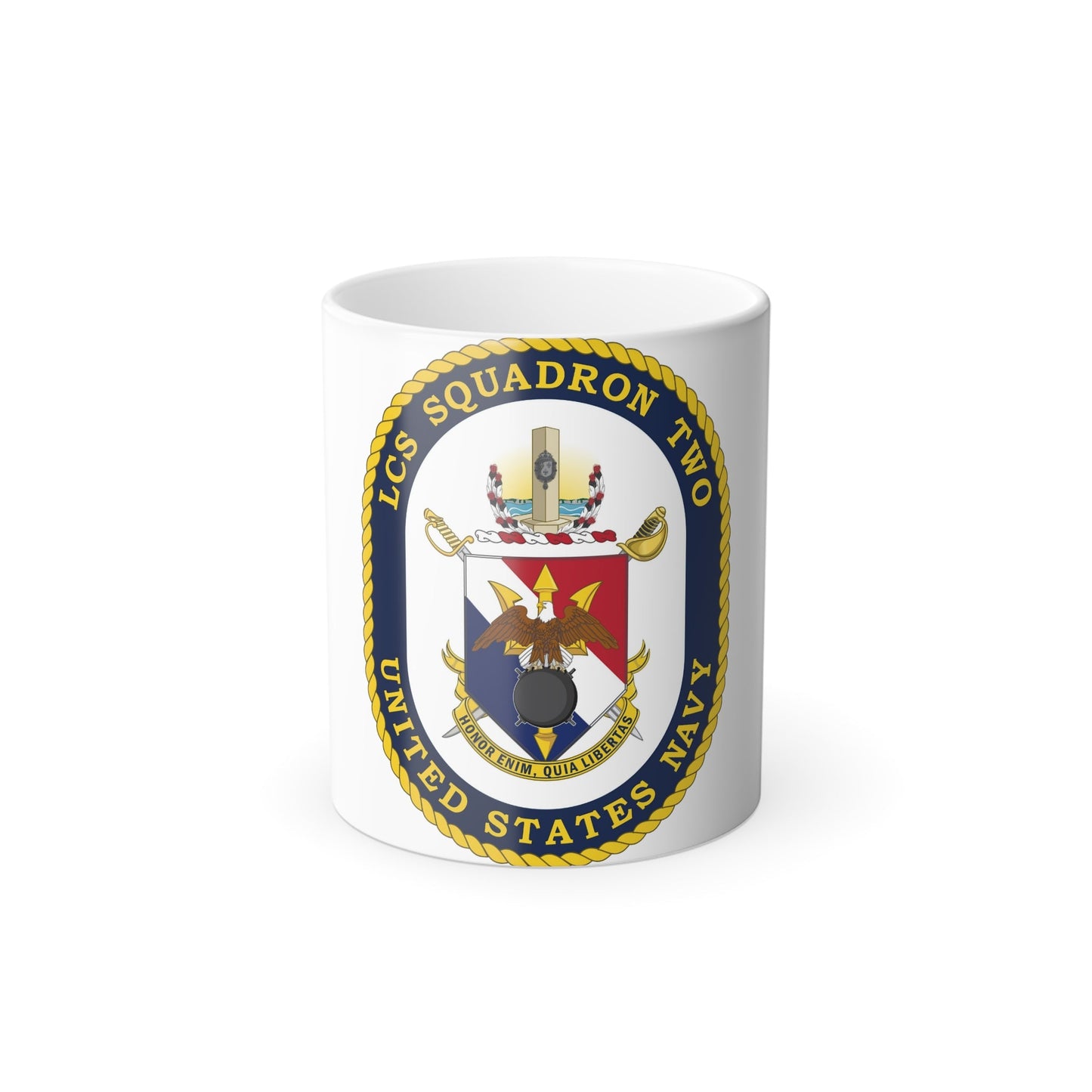 LCS Littoral Combat Ship LCS Squadron TWO (U.S. Navy) Color Changing Mug 11oz-11oz-The Sticker Space