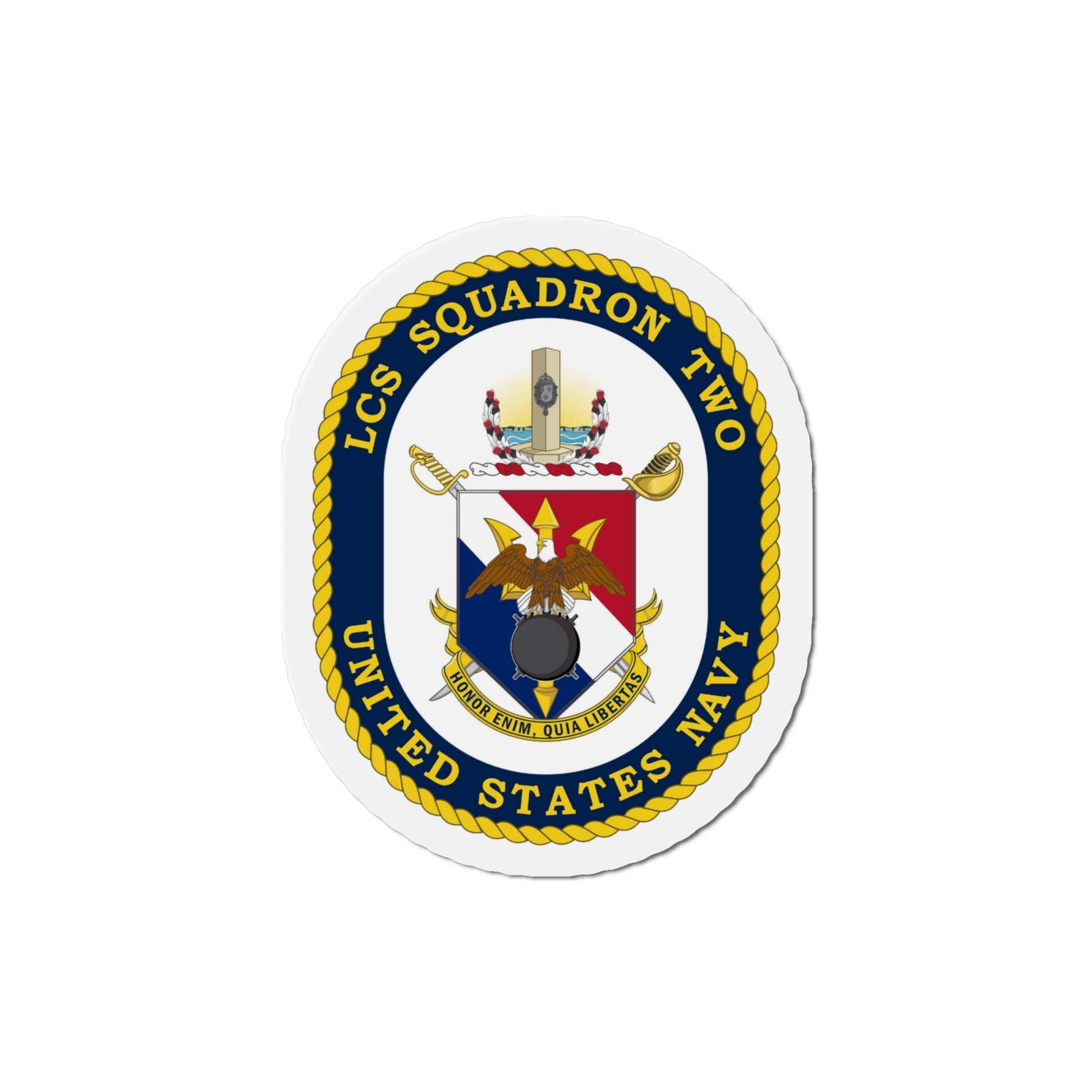 LCS Littoral Combat Ship LCS Squadron TWO (U.S. Navy) Die-Cut Magnet-4" x 4"-The Sticker Space