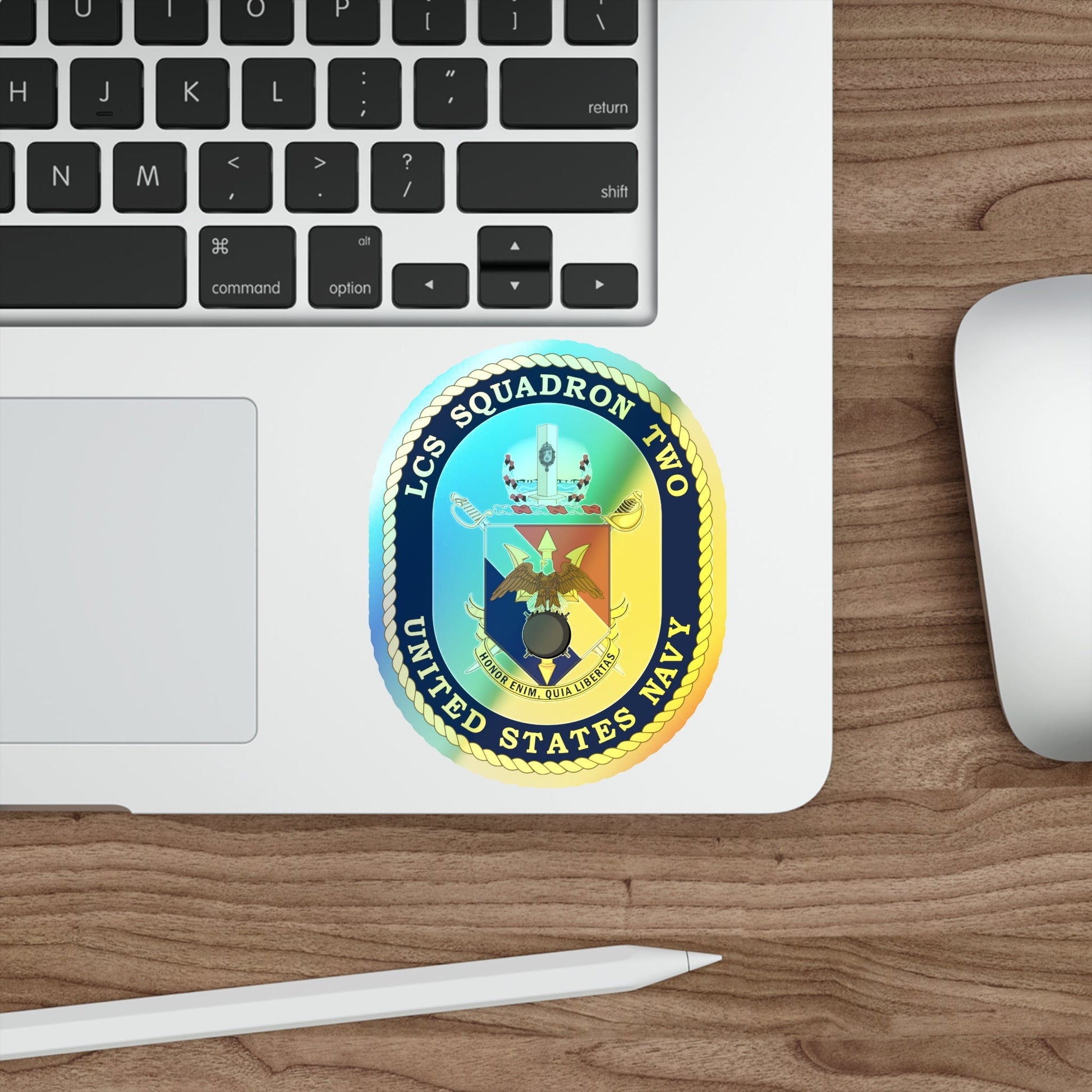 LCS Littoral Combat Ship LCS Squadron TWO (U.S. Navy) Holographic STICKER Die-Cut Vinyl Decal-The Sticker Space