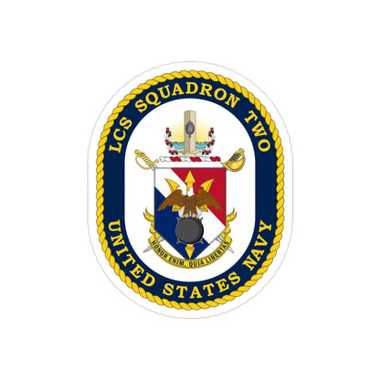 LCS Littoral Combat Ship LCS Squadron TWO (U.S. Navy) Transparent STICKER Die-Cut Vinyl Decal-3 Inch-The Sticker Space