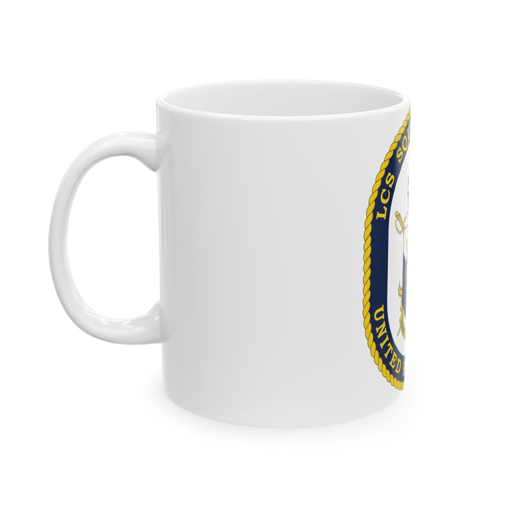 LCS Littoral Combat Ship LCS Squadron TWO (U.S. Navy) White Coffee Mug-The Sticker Space