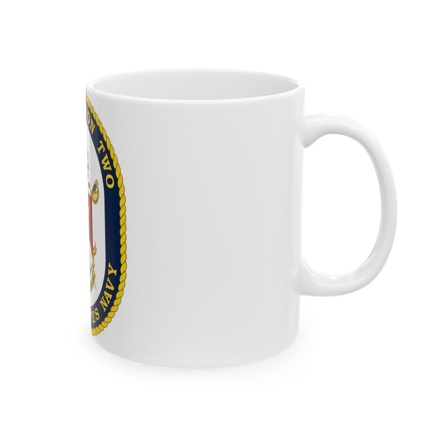 LCS Littoral Combat Ship LCS Squadron TWO (U.S. Navy) White Coffee Mug-The Sticker Space