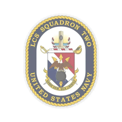 LCS Littoral Combat Ship LCS Squadron TWO (U.S. Navy) STICKER Vinyl Kiss-Cut Decal 2 Inch Transparent - The Sticker Space