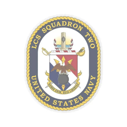 LCS Littoral Combat Ship LCS Squadron TWO (U.S. Navy) STICKER Vinyl Kiss-Cut Decal 3 Inch Transparent - The Sticker Space