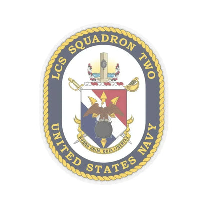 LCS Littoral Combat Ship LCS Squadron TWO (U.S. Navy) STICKER Vinyl Kiss-Cut Decal 4 Inch Transparent - The Sticker Space