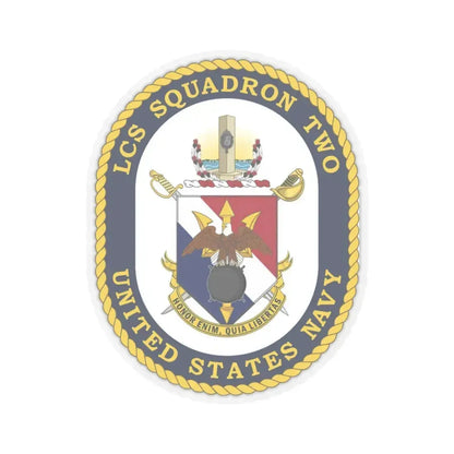LCS Littoral Combat Ship LCS Squadron TWO (U.S. Navy) STICKER Vinyl Kiss-Cut Decal 6 Inch Transparent - The Sticker Space