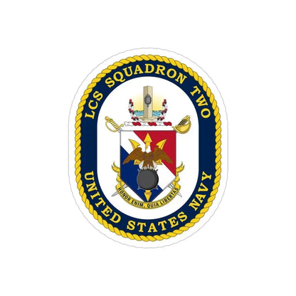 LCS Littoral Combat Ship LCS Squadron TWO (U.S. Navy) Transparent STICKER Die-Cut Vinyl Decal 5 Inch Transparent - The Sticker Space