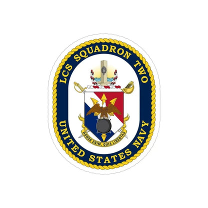 LCS Littoral Combat Ship LCS Squadron TWO (U.S. Navy) Transparent STICKER Die-Cut Vinyl Decal 6 Inch Transparent - The Sticker Space