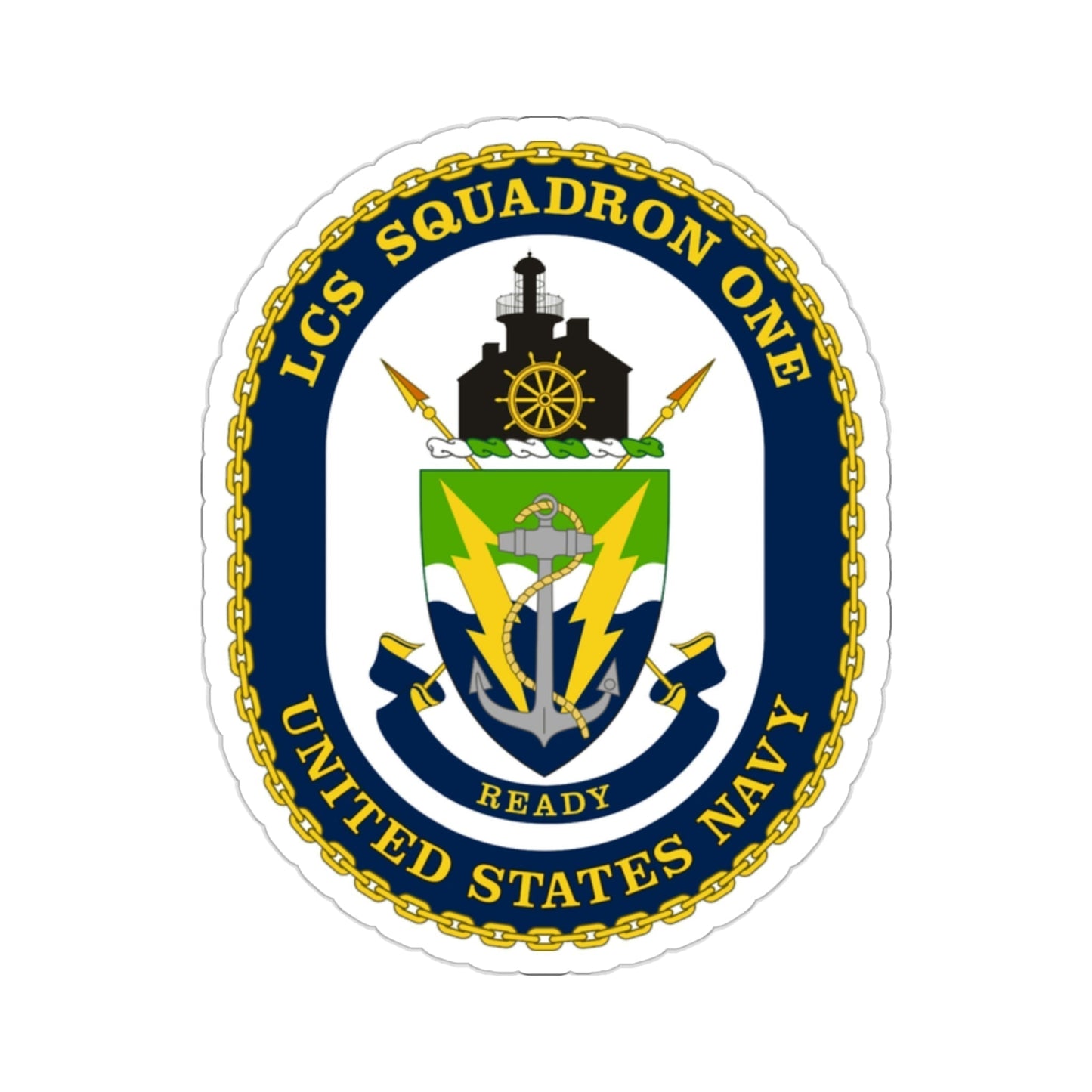 LCS Squadron One Littoral Combat Ship (U.S. Navy) STICKER Vinyl Die-Cut Decal-2 Inch-The Sticker Space