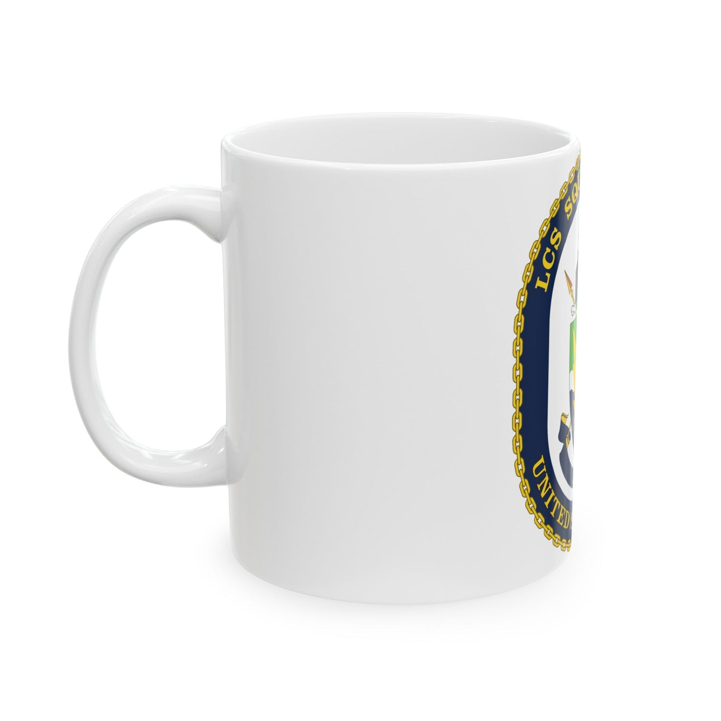 LCS Squadron One Littoral Combat Ship (U.S. Navy) White Coffee Mug-The Sticker Space