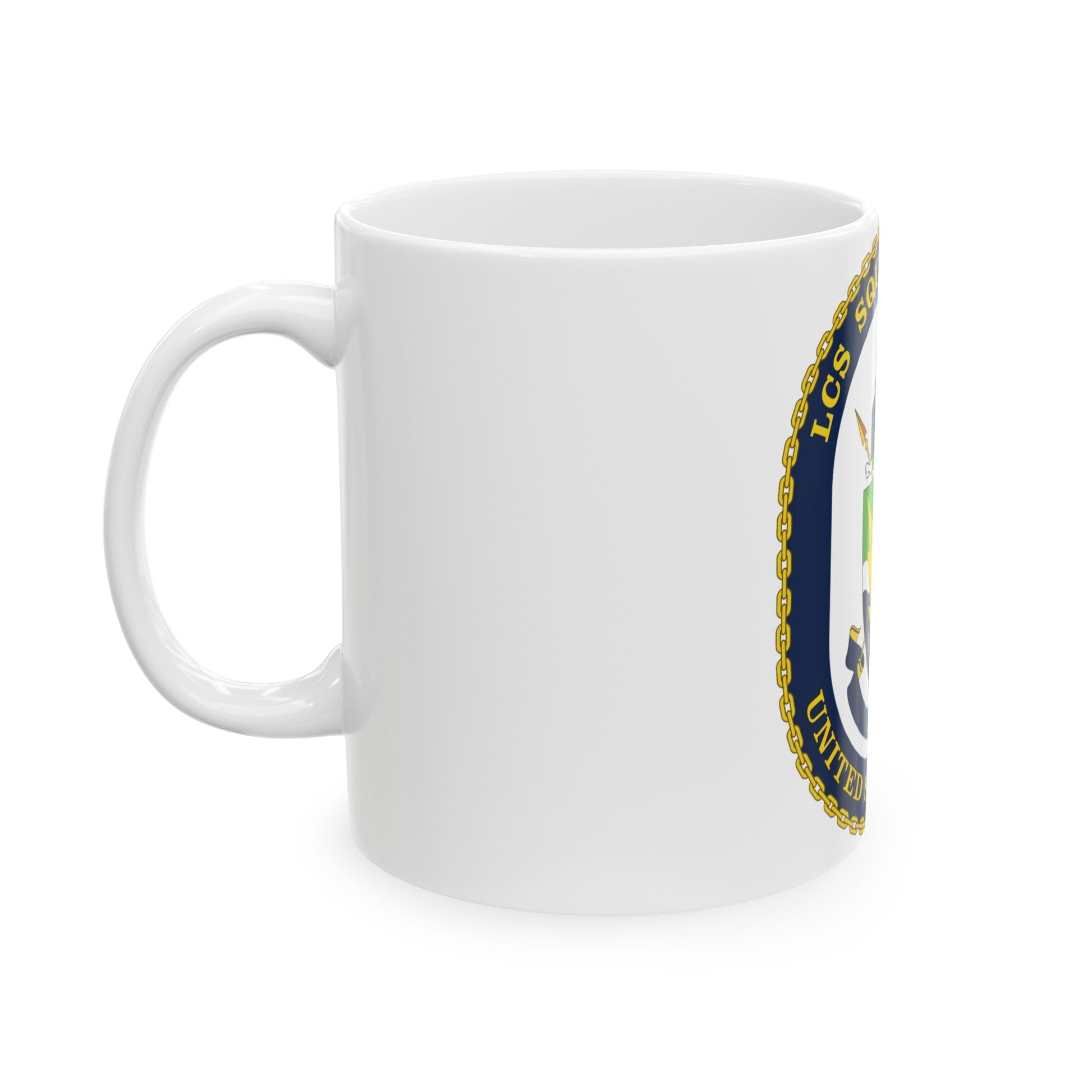 LCS Squadron One Littoral Combat Ship (U.S. Navy) White Coffee Mug-The Sticker Space