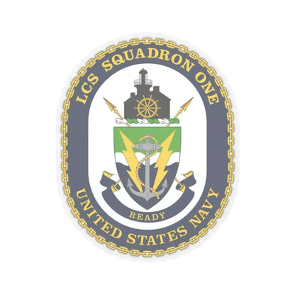 LCS Squadron One Littoral Combat Ship (U.S. Navy) STICKER Vinyl Kiss-Cut Decal 2 Inch Transparent - The Sticker Space
