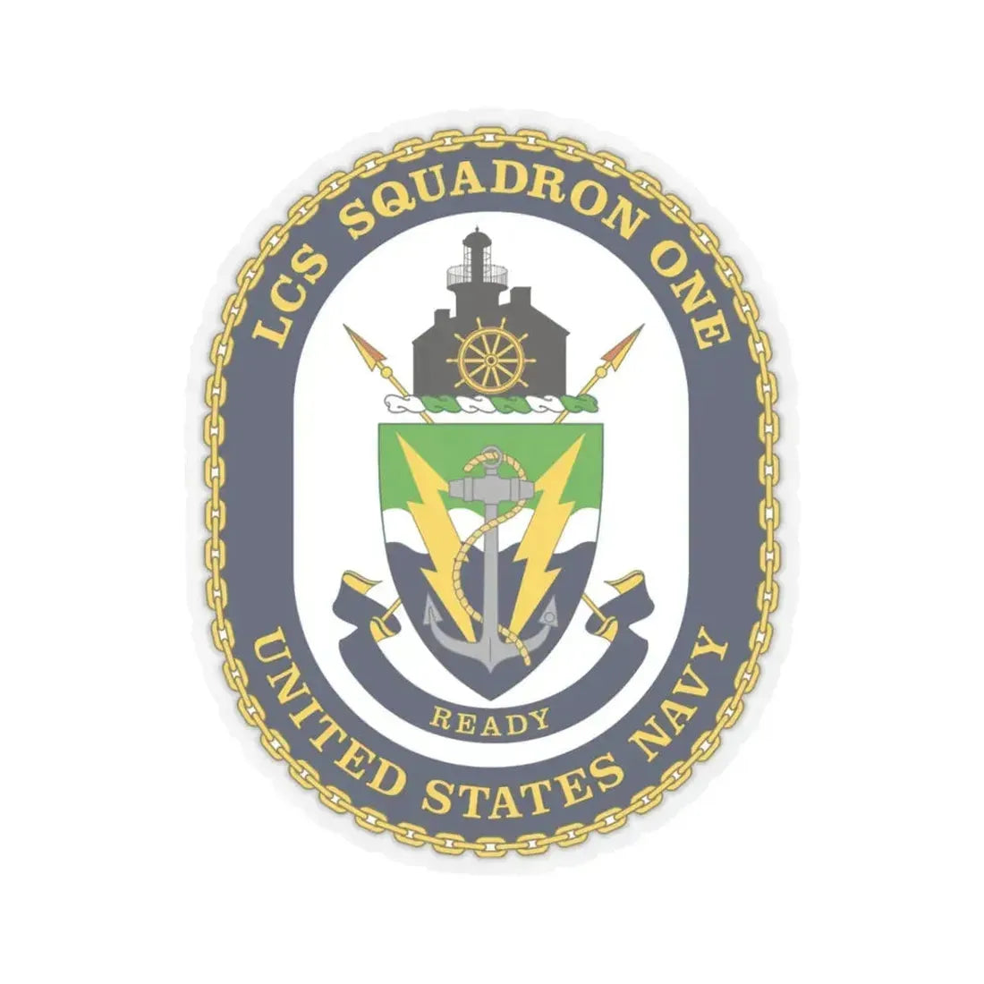 LCS Squadron One Littoral Combat Ship (U.S. Navy) STICKER Vinyl Kiss-Cut Decal 3 Inch Transparent - The Sticker Space