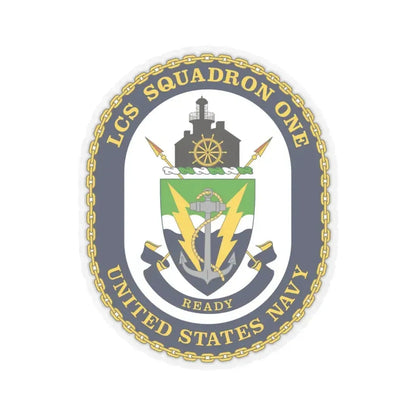LCS Squadron One Littoral Combat Ship (U.S. Navy) STICKER Vinyl Kiss-Cut Decal 4 Inch Transparent - The Sticker Space