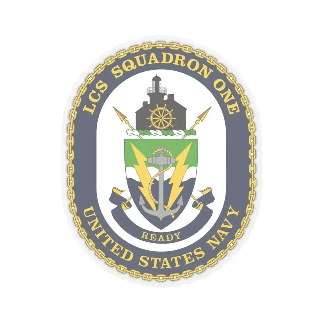LCS Squadron One Littoral Combat Ship (U.S. Navy) STICKER Vinyl Kiss-Cut Decal 6 Inch Transparent - The Sticker Space
