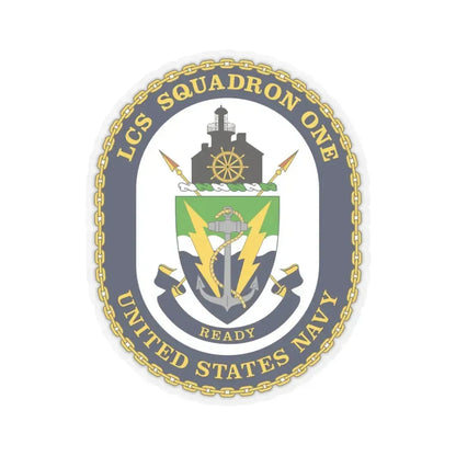 LCS Squadron One Littoral Combat Ship (U.S. Navy) STICKER Vinyl Kiss-Cut Decal 6 Inch Transparent - The Sticker Space
