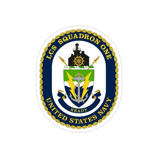 LCS Squadron One Littoral Combat Ship (U.S. Navy) Transparent STICKER Die-Cut Vinyl Decal 6 Inch Transparent - The Sticker Space