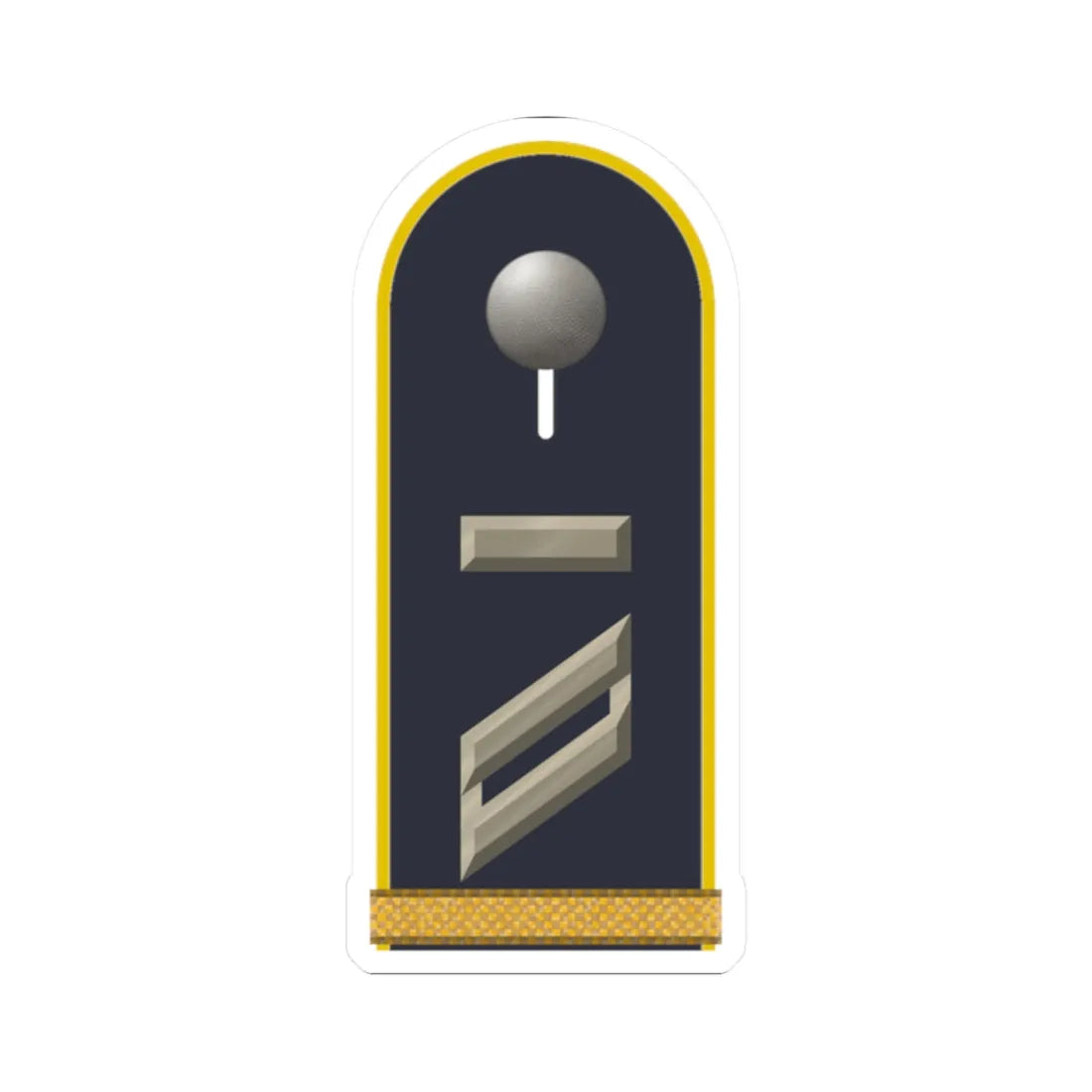 LD B 13 Obergefreiter UA mbL L (Military Rank) STICKER Vinyl Kiss-Cut Decal 2 Inch White - The Sticker Space