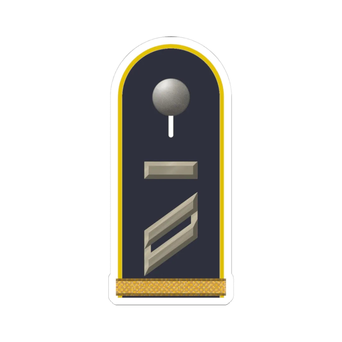 LD B 13 Obergefreiter UA mbL L (Military Rank) STICKER Vinyl Kiss-Cut Decal 3 Inch White - The Sticker Space
