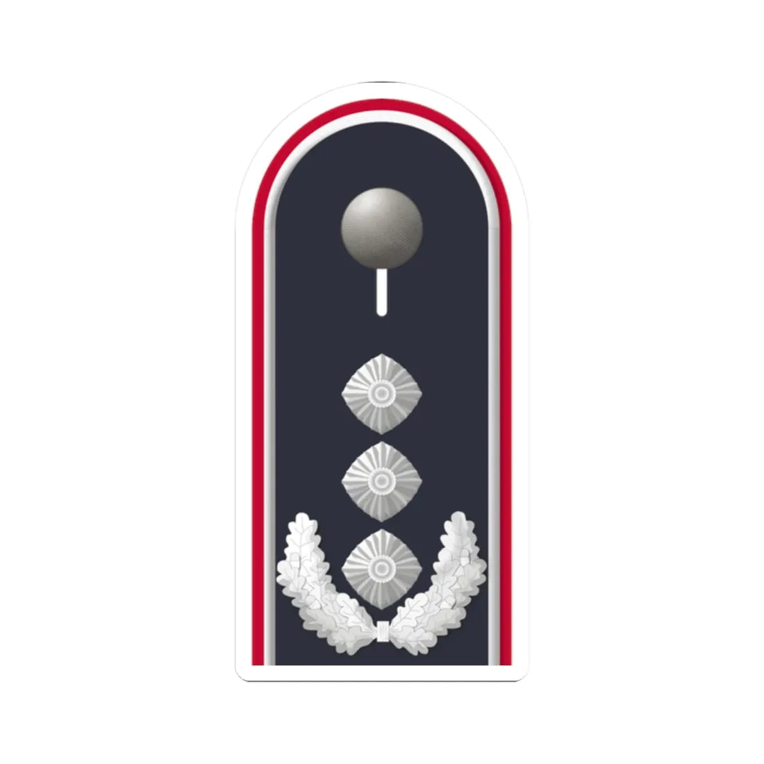 LD B 53 Oberst i.G. (Military Rank) STICKER Vinyl Kiss-Cut Decal 2 Inch White - The Sticker Space