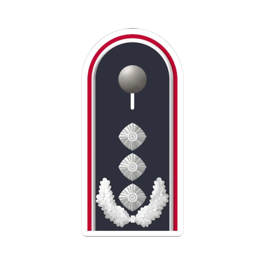 LD B 53 Oberst i.G. (Military Rank) STICKER Vinyl Kiss-Cut Decal 3 Inch White - The Sticker Space