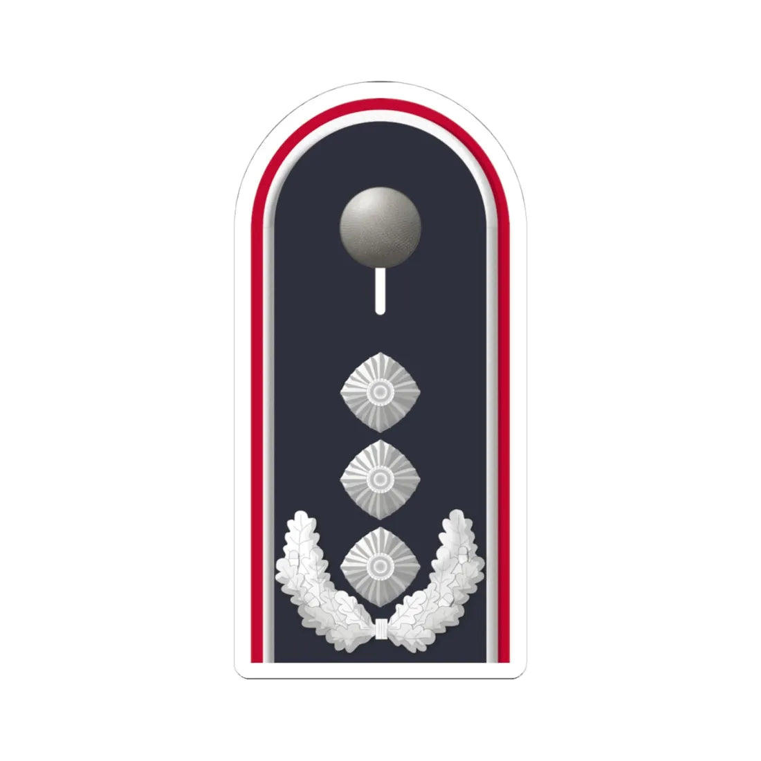 LD B 53 Oberst i.G. (Military Rank) STICKER Vinyl Kiss-Cut Decal 4 Inch White - The Sticker Space