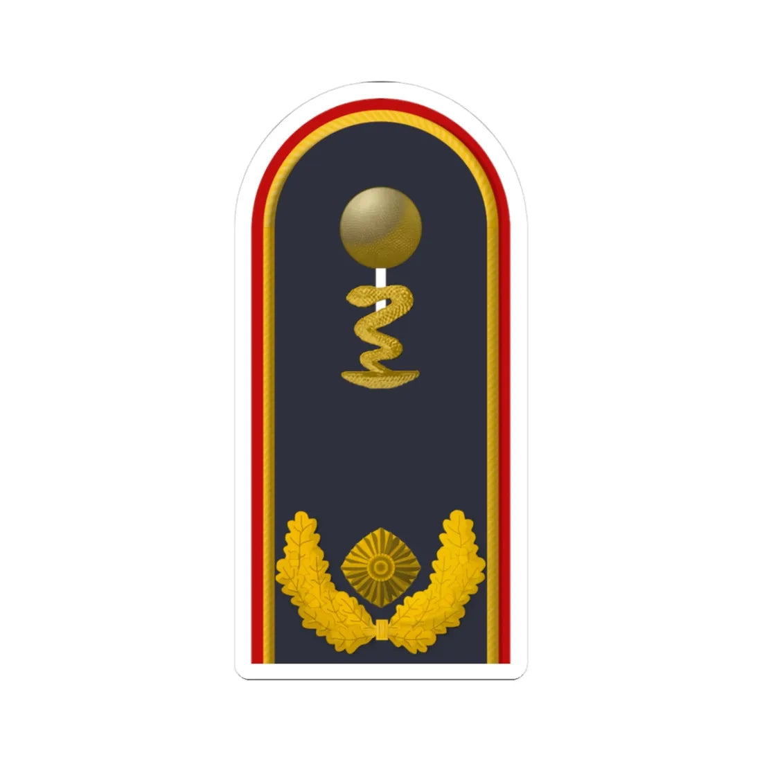 LD B 61d Generalapotheker PH L (Military Rank) STICKER Vinyl Kiss-Cut Decal 3 Inch White - The Sticker Space
