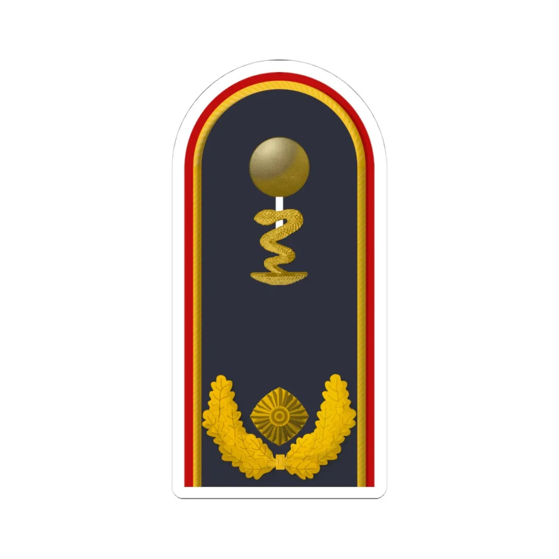 LD B 61d Generalapotheker PH L (Military Rank) STICKER Vinyl Kiss-Cut Decal 4 Inch White - The Sticker Space