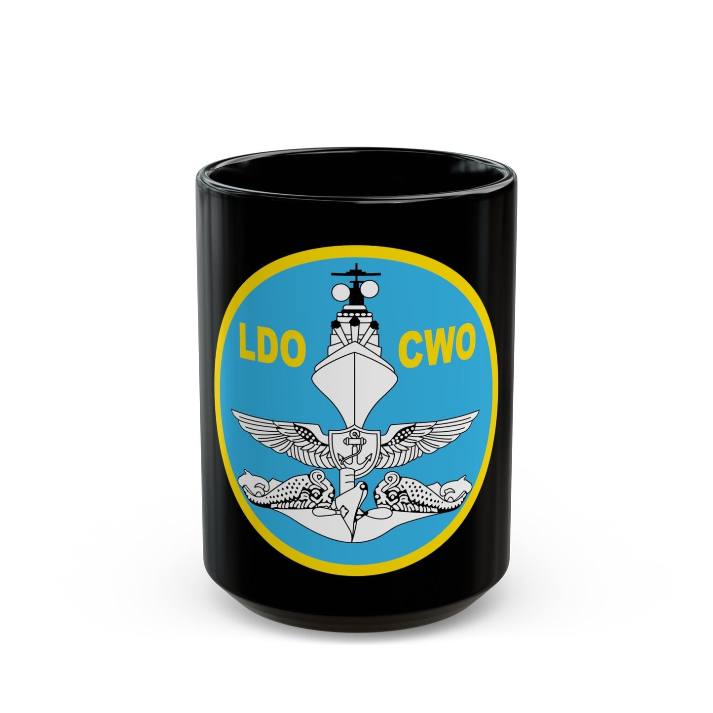 LDO CWO Patch (U.S. Navy) Black Coffee Mug-15oz-The Sticker Space