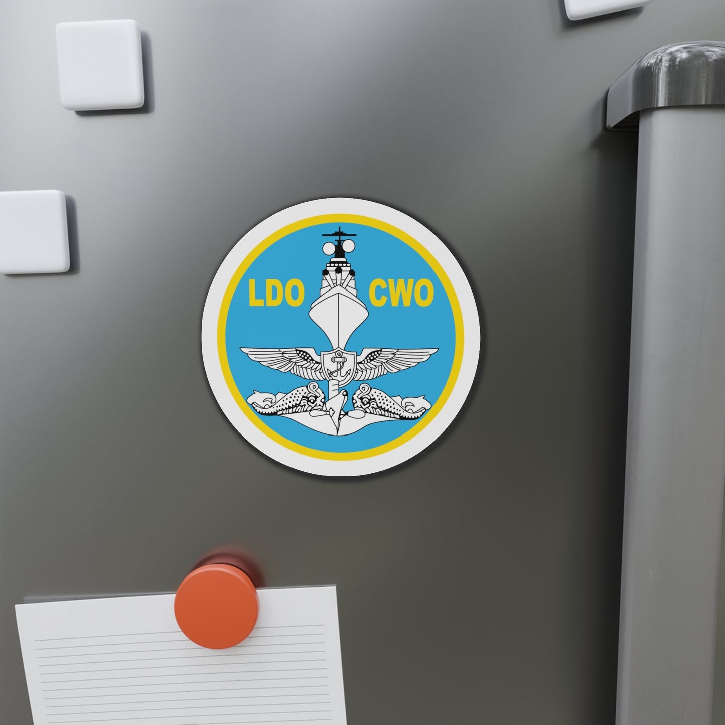 LDO CWO Patch (U.S. Navy) Die-Cut Magnet-The Sticker Space