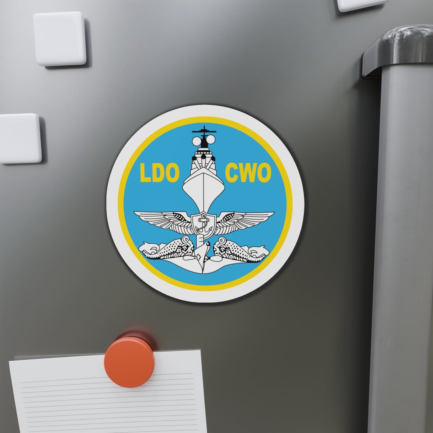 LDO CWO Patch (U.S. Navy) Die-Cut Magnet-The Sticker Space