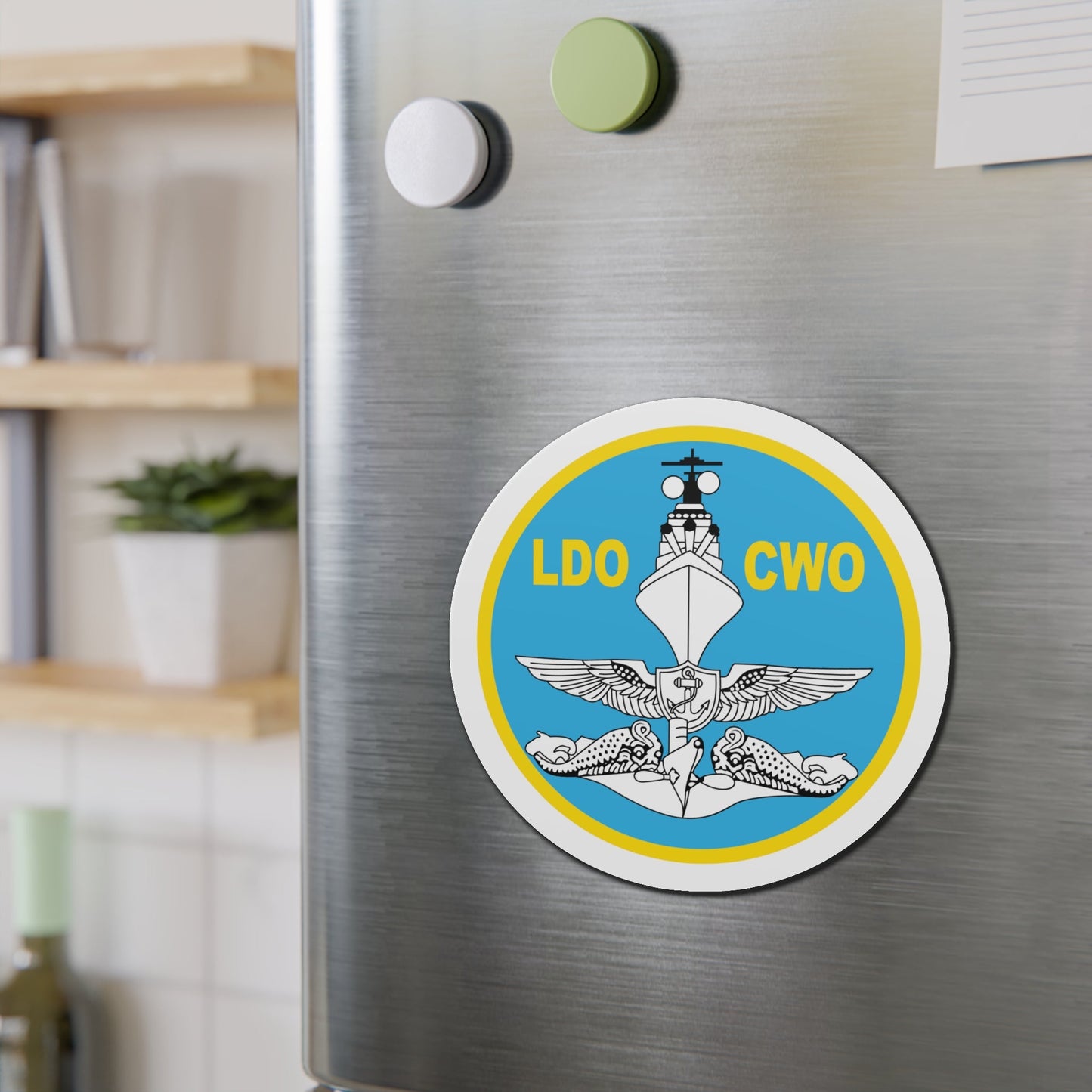 LDO CWO Patch (U.S. Navy) Die-Cut Magnet-The Sticker Space