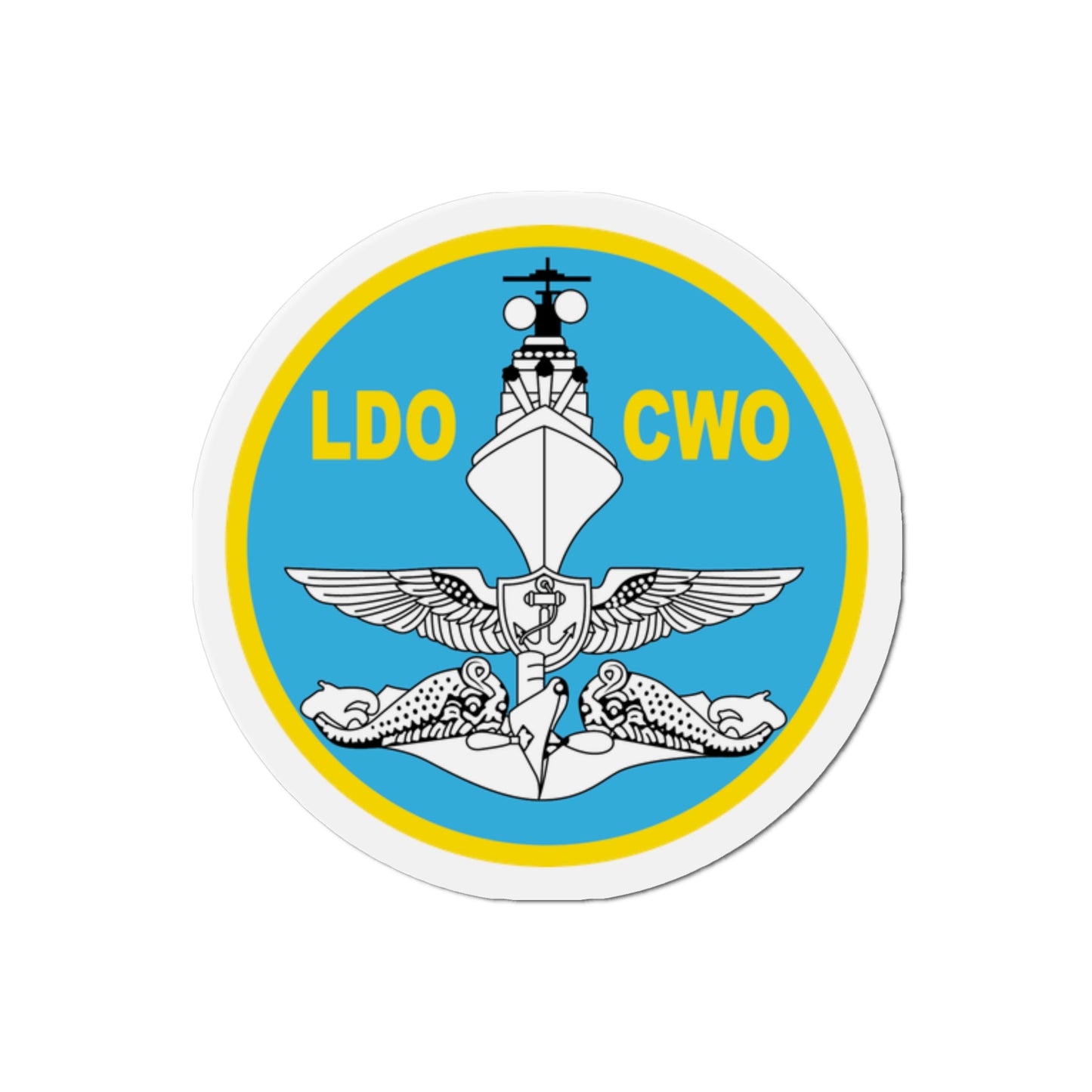 LDO CWO Patch (U.S. Navy) Die-Cut Magnet-2" x 2"-The Sticker Space