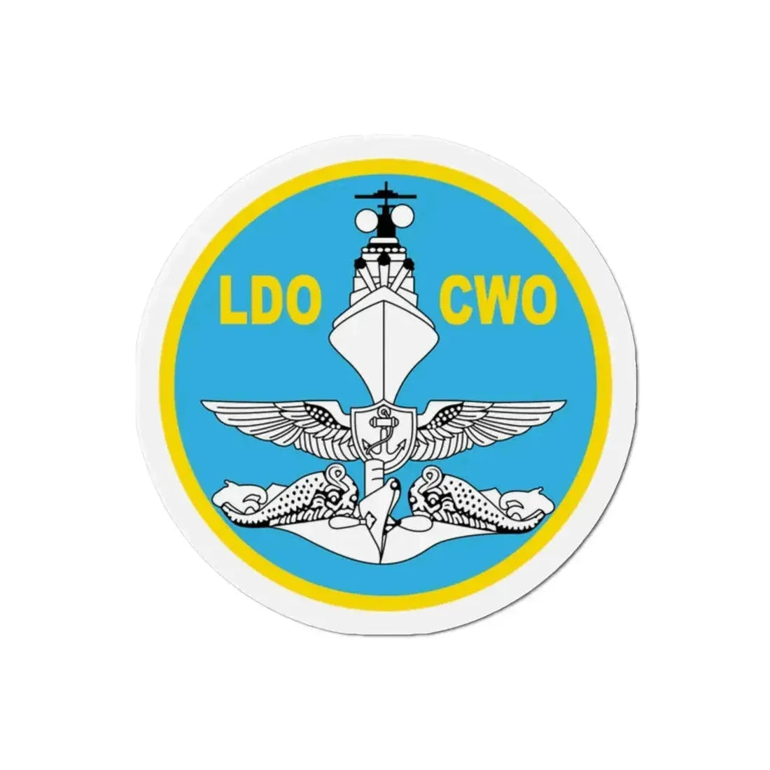 LDO CWO Patch (U.S. Navy) Refrigerator Magnet 2 Inch - The Sticker Space