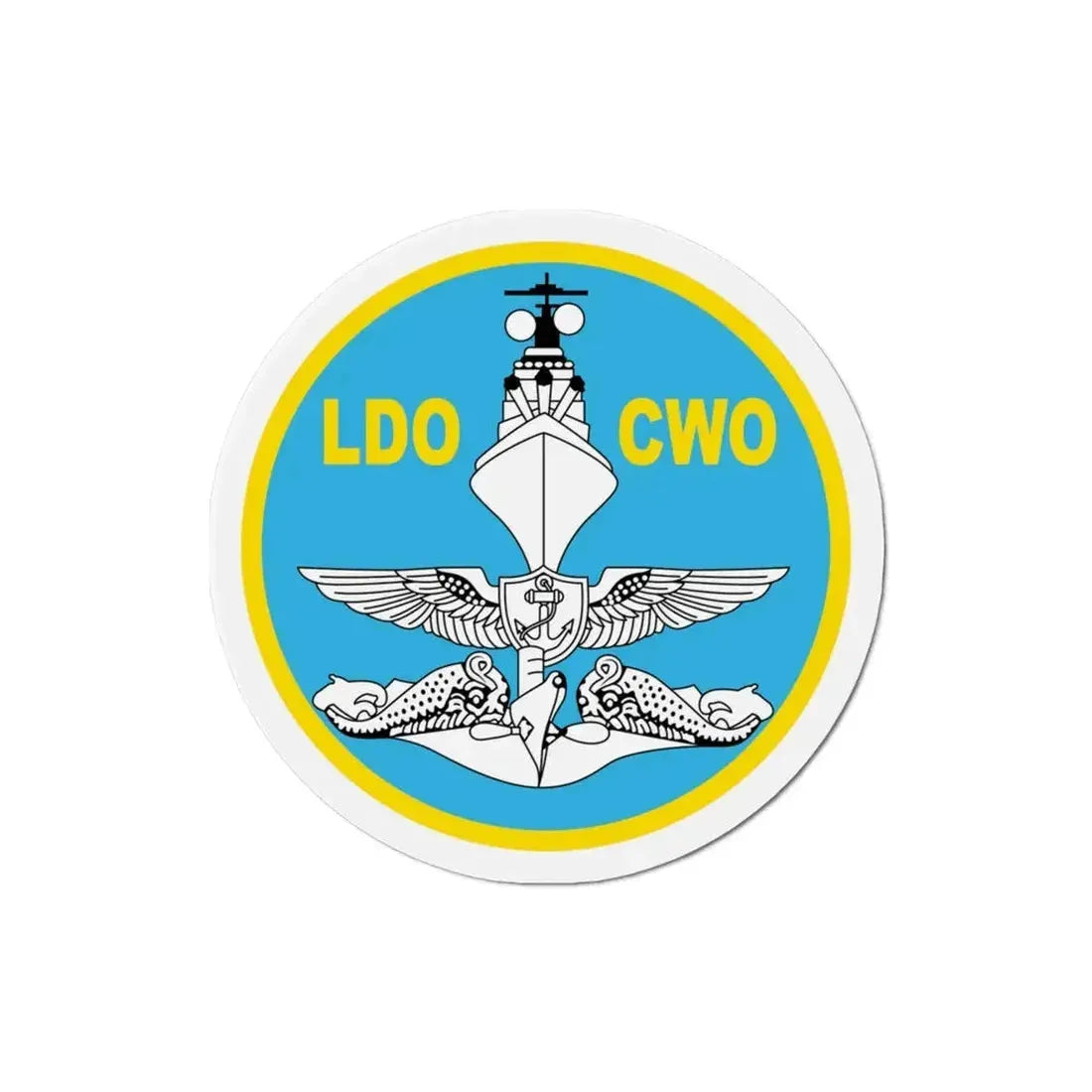 LDO CWO Patch (U.S. Navy) Refrigerator Magnet 3 Inch - The Sticker Space